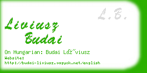 liviusz budai business card